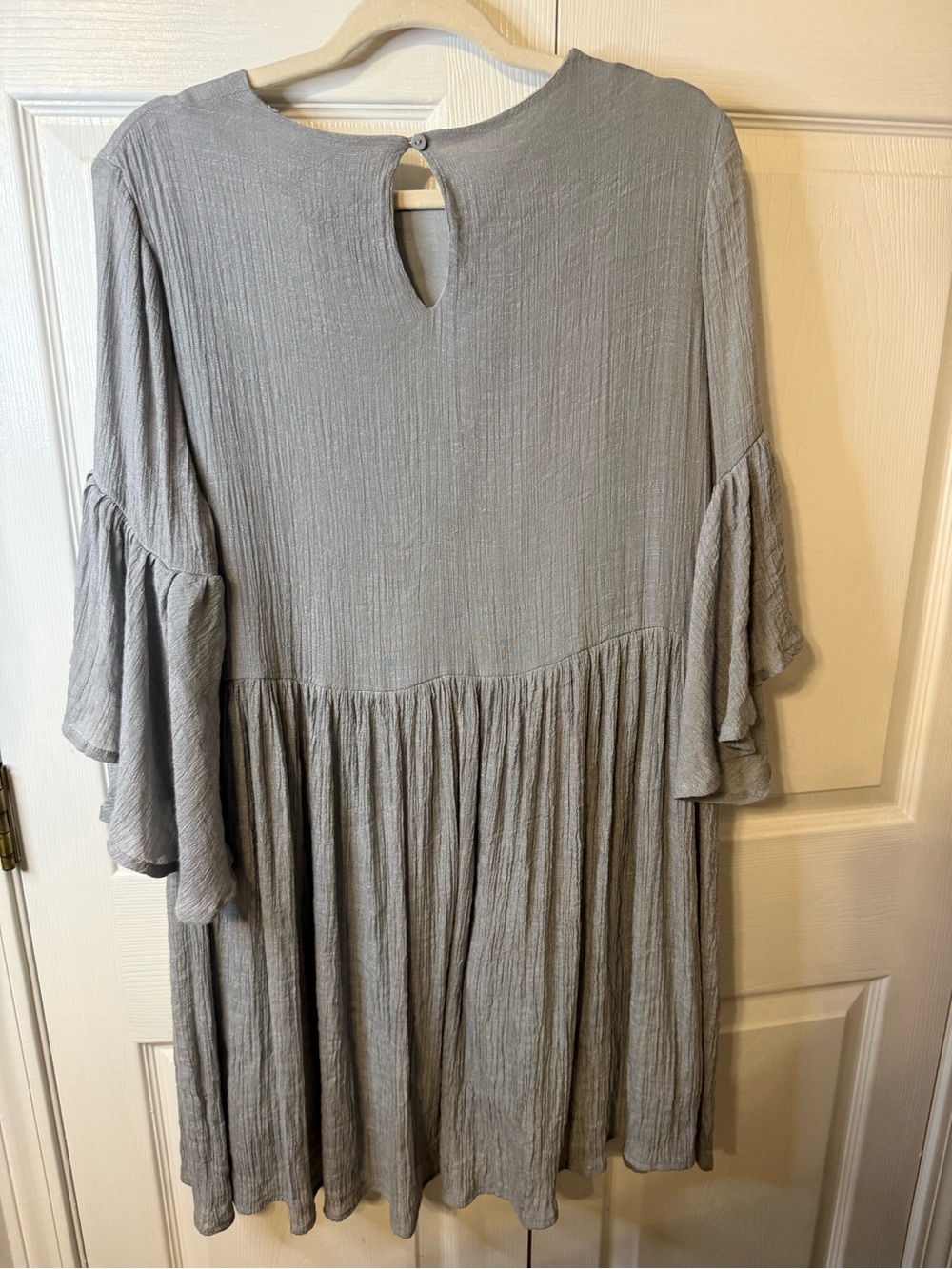 Umgee Light Gray Embroidered Boho Midi Dress - Picture 6 of 6